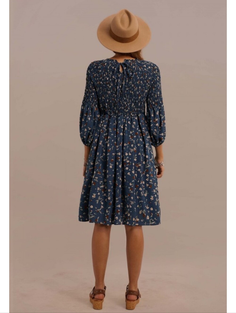 ROOLEE""" Floral Smocked Dress - Picture 4 of 14